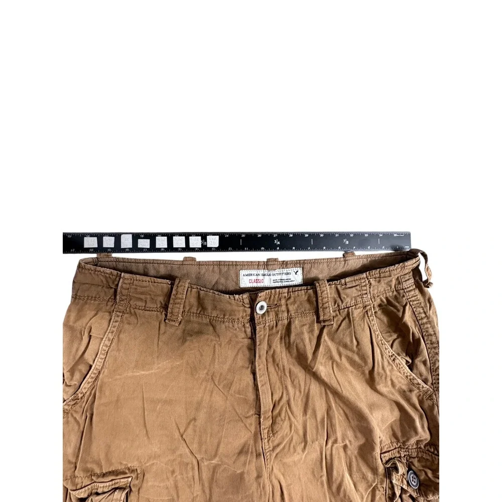 American Eagle Cargo Shorts Mens 38 Brown Classic Fit Durable Workwear Outdoor